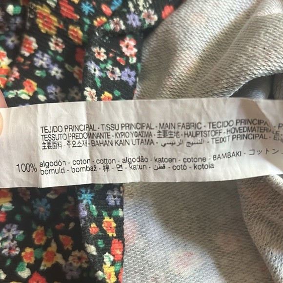 Zara Cropped Floral Sweatshirt - Picture 5 of 8